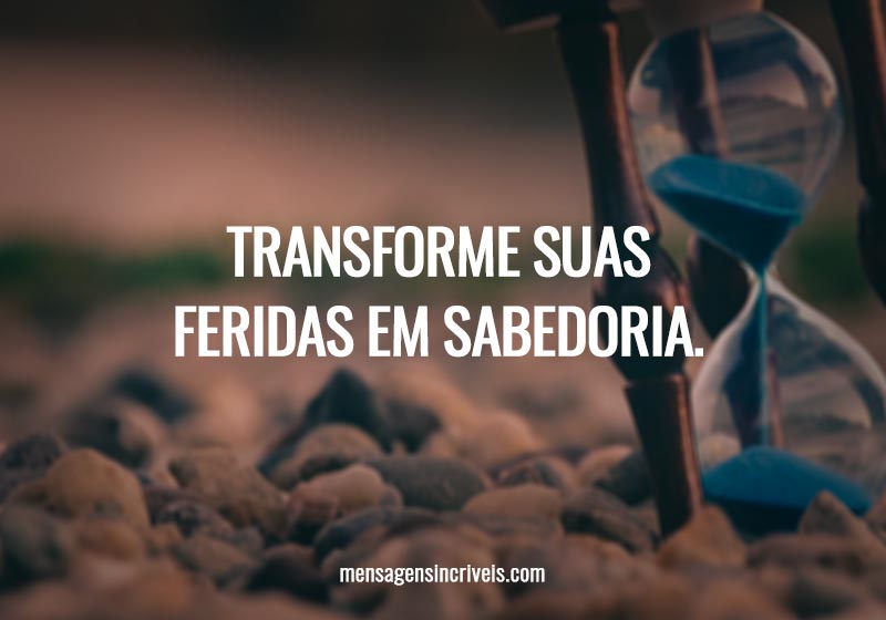  Transforme suas feridas em sabedoria. 